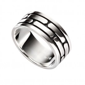 Strieborný prsteň pre muža - Textured Stone effect