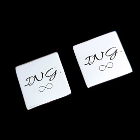 Strieborné manžetové gombíky